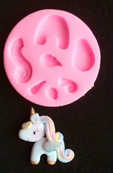 Molde silicona Pony Unicornio con alas N2 decorar tortas fondant pasta