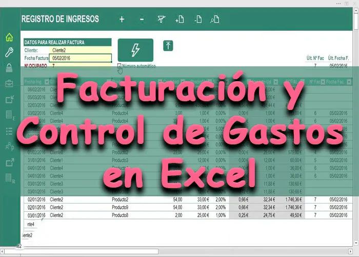Vídeo Curso Aplicación práctica en Excel Facturación Control de Gastos