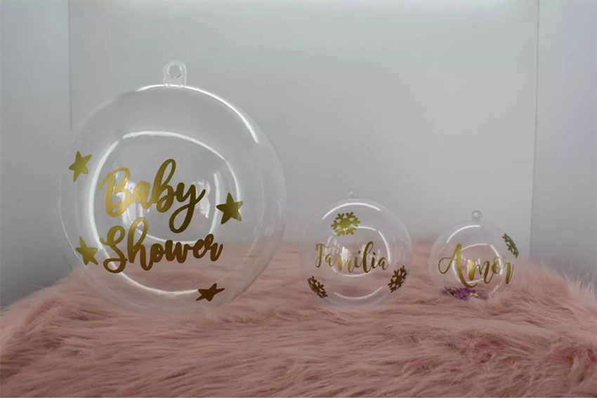 Esfera En Acrílico De 20 Cm para decorar fiestas y navidad