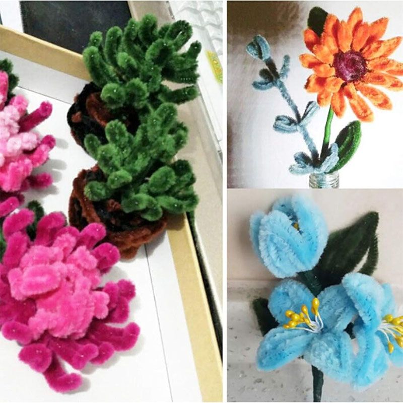 limpia pipas para flores chenilla para tejido de muñecos chelines para decorar 