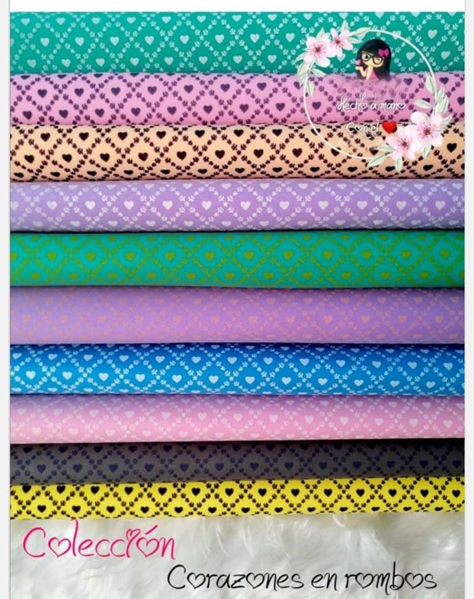 Lámina de foami estampado corazon entre rombos goma eva de 60x40cm 1pz