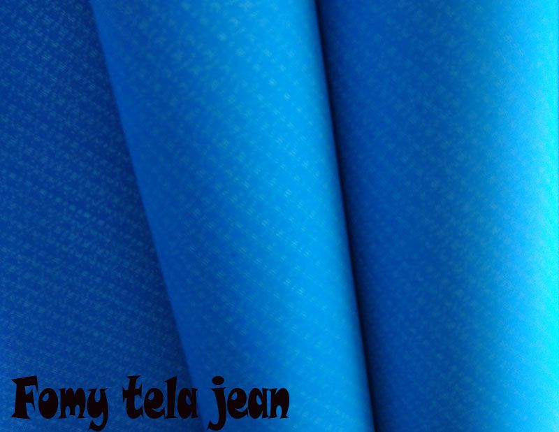 Lámina de foami estampado tipo tela jean azul goma eva x1pz