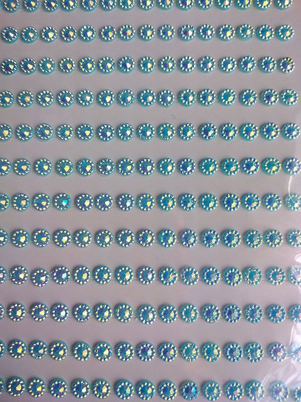 Adornos Brillantes acrílicos Rosado Lila Azul 5mm Adhesivos Decorativ