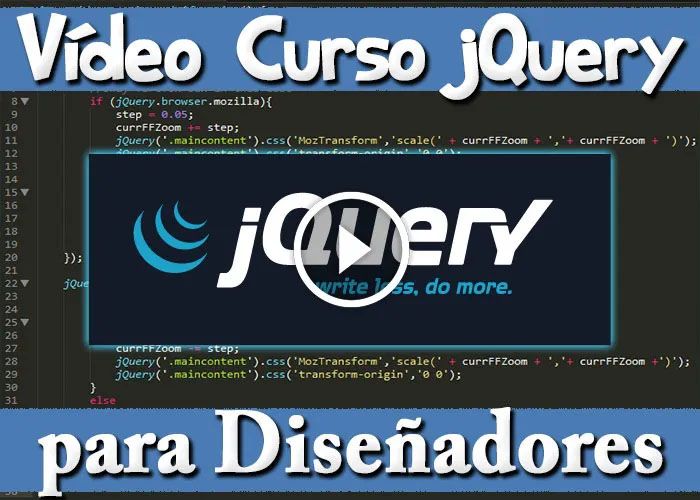 Curso de jQuery Vídeo Tutorial para Diseñadores Web en Español