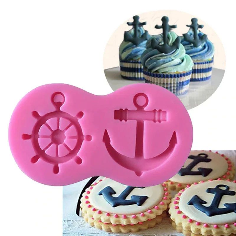 molde inyector forma nautica para cupcakes