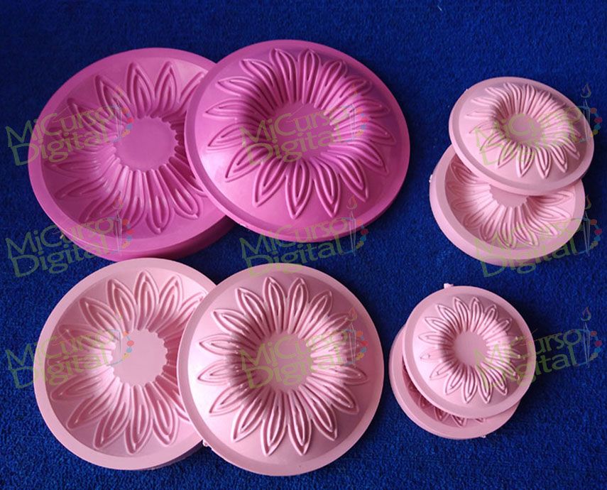 Set 4 moldes de Girasol Termoformas plásticas para Arreglos Flor