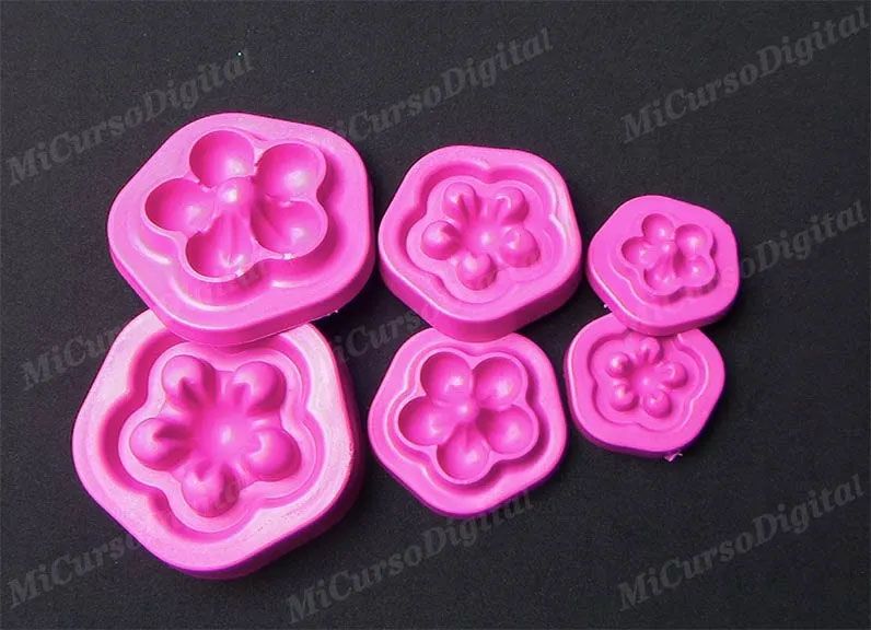 Molde para fomi foamy termoformas boton de rosa flores
