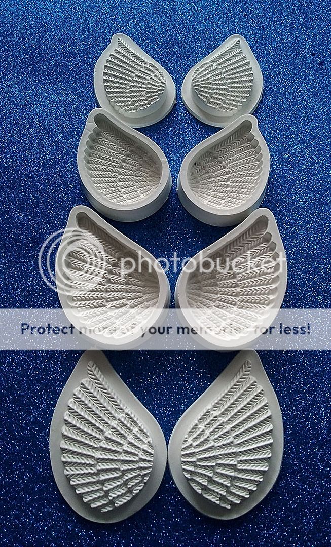 Termoforma plastica alas de ángel pequeñas para decorar porcelan