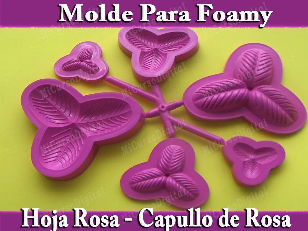 Molde Para Foamy Hojas De Rosa Capullo molde para hacer flor tul