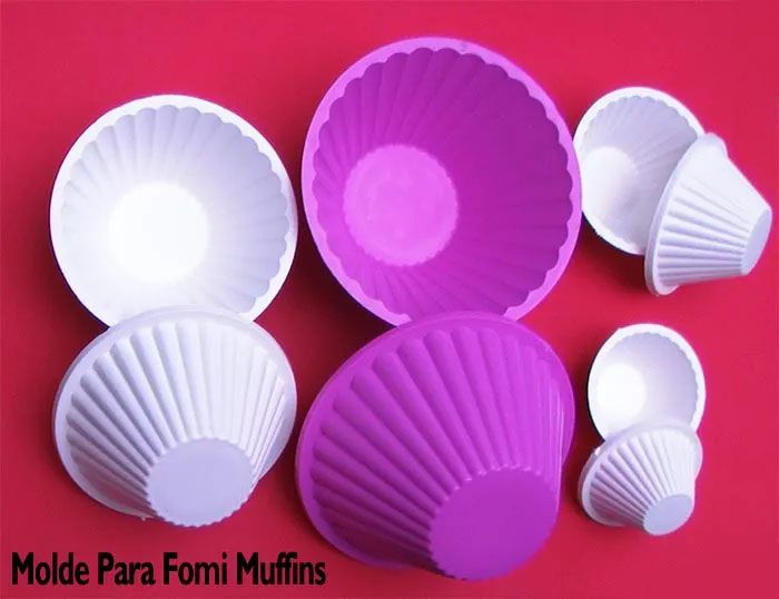 Molde plástico para termoformar forma de cupcake muffin o minito