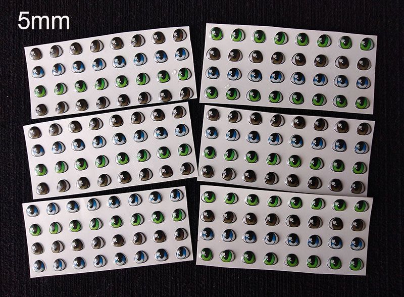 Ojos 3d  Adhesivos Resinados 3d Despegables Sticker Para Muñecos