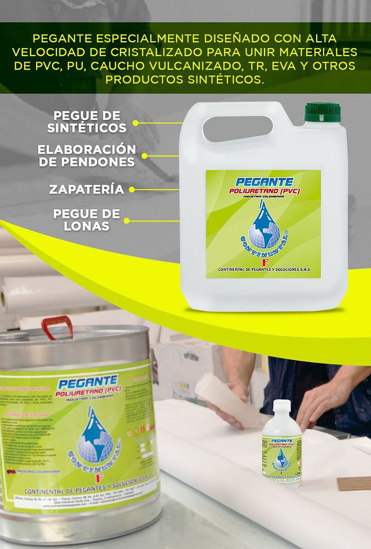 Pegante PVC Instantáneo 750cc multiservicios alta eficiencia con goma Eva manualidades 