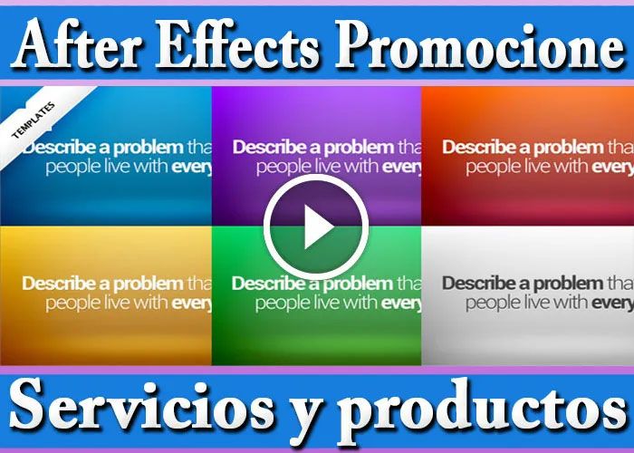 Proyecto After Effects Promocione Productos y Servicios