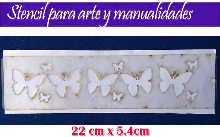 Stencil plantilla de Mariposas para manualidades fomy pasta 1pz