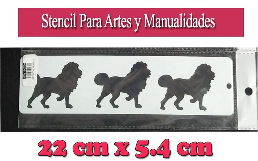 Stencil plantilla León animales para artes decorativas infantile