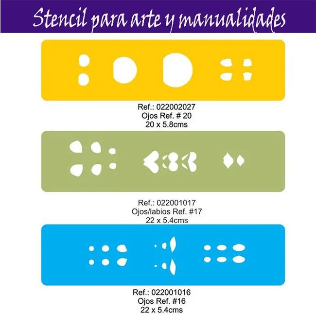 Stencil Marcador De Ojos labios para Muñecos arte y Manualidades