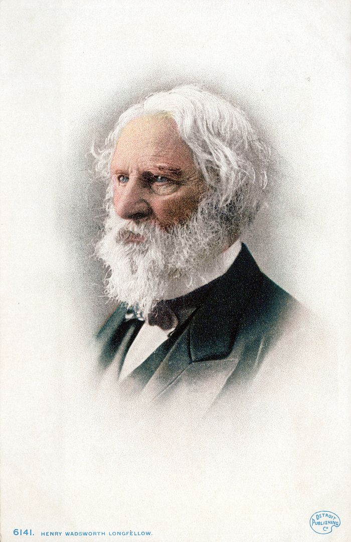 Henry Wadsworth Longfellow Postcard - American Poet - Picture 1 of 2
