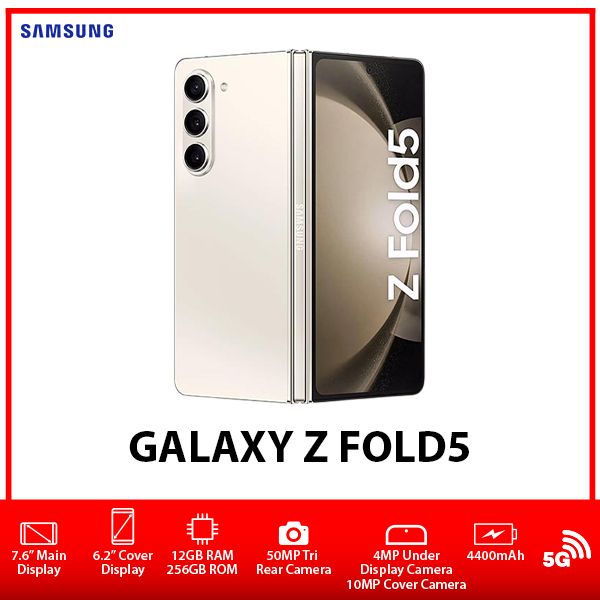 Galaxy Z FOLD5 256GB クリーム SIMフリー【A級】 galaxy zfold5 256g