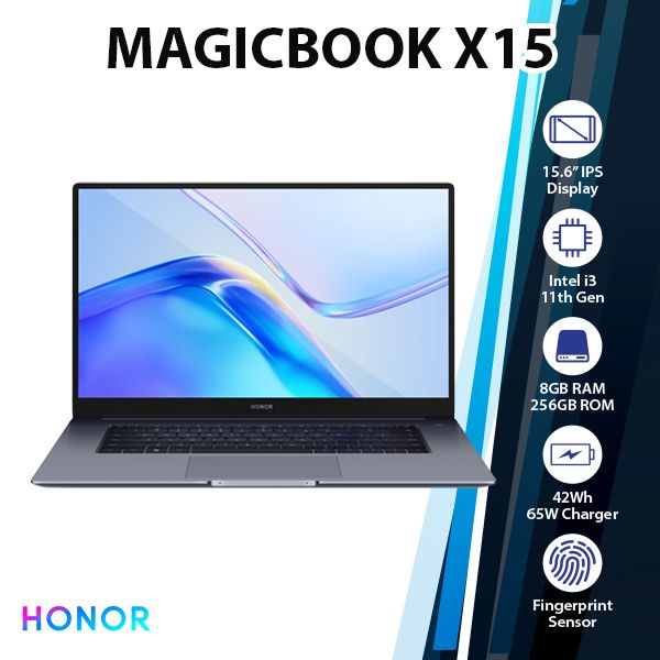 [PQR]-HONOR-MagicBook-X15-i3-8+256GB-GRY