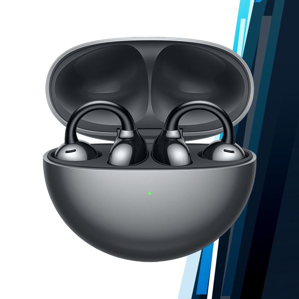ヘッドフォン/イヤフォン HUAWEI - HUAWEI FreeClip Black Huawei FreeClip Clip-on Earphone Earbuds (HD Calls, C-Bridge