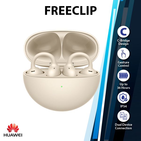 Huawei FreeClip Clip-on Earphone Earbuds (HD Calls, C-Bridge Huawei FreeClip Clip-on Earphone Earbuds (HD Calls, C-Bridge