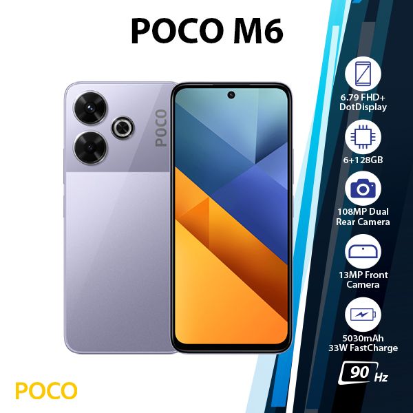 Xiaomi Poco M6 Dual SIM Purple 128GB and 6GB RAM