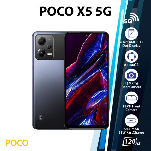 [PQR]-POCO-X5-5G-8+256GB-BLK