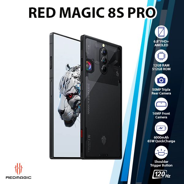REDMAGIC 8S Pro 12GB+256GB ブラック 付属品完備 Nubia、ゲーミングスマホ「REDMAGIC 8S Pro」の先行予約販売を8/9から