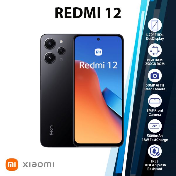 [PQR]-REDMI-12-BLK