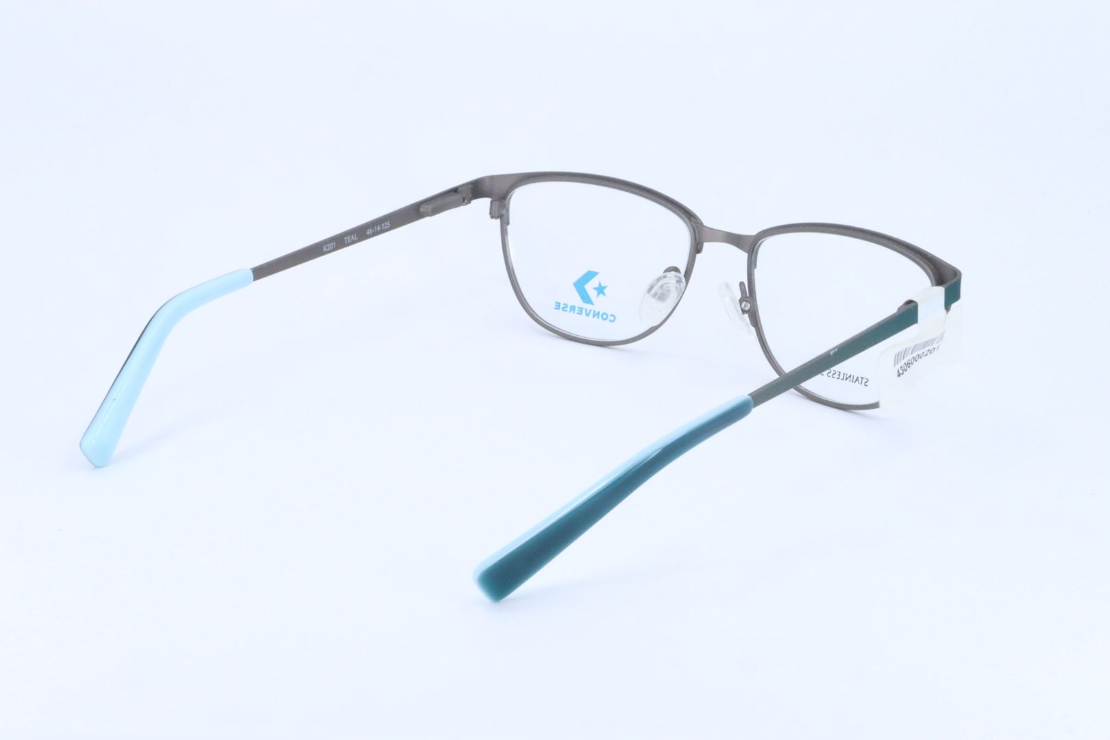 Converse K201 Teal Cat Eye Girls Full Rim 46-14-125 Eyeglasses Frames product image view 3