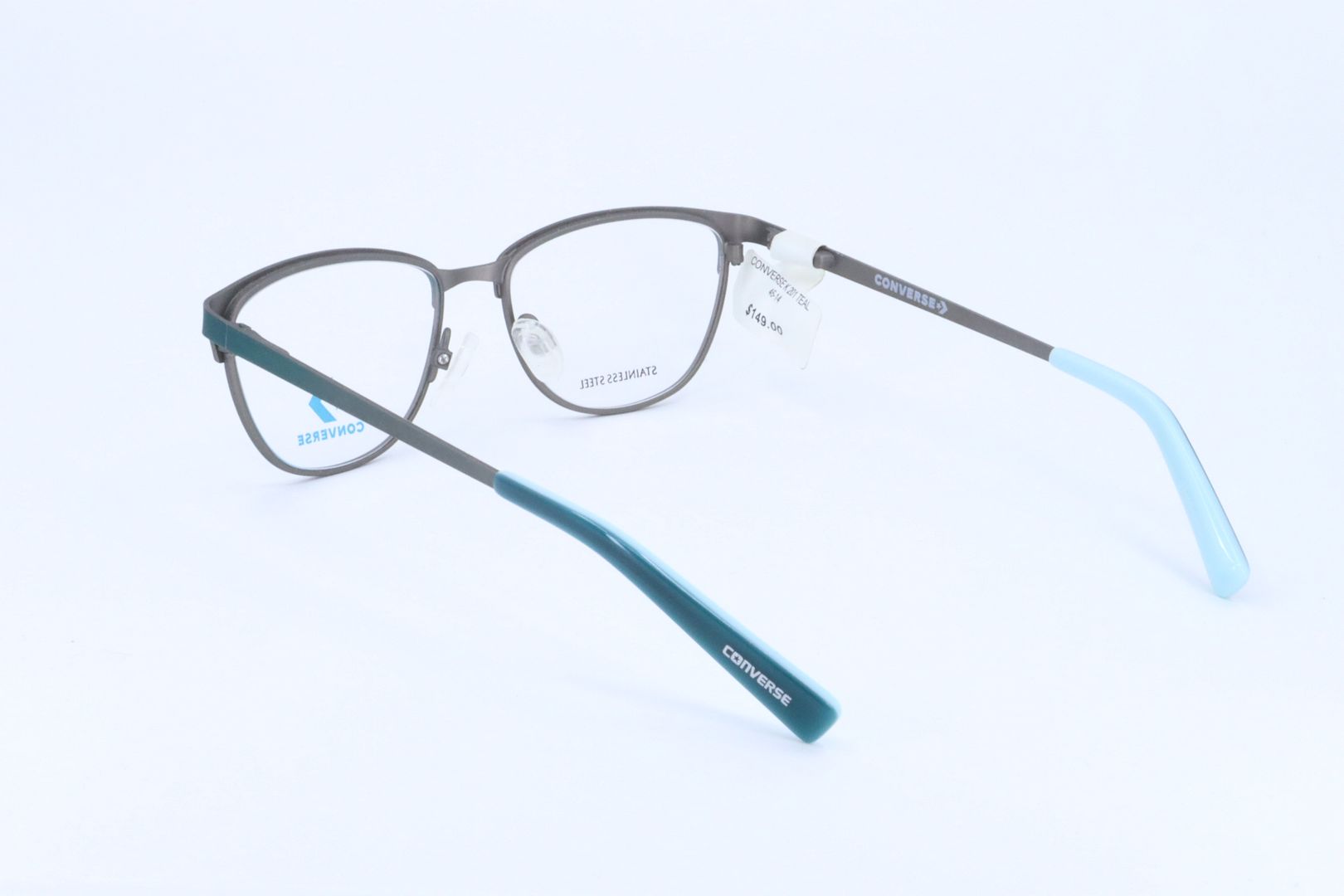 Converse K201 Teal Cat Eye Girls Full Rim 46-14-125 Eyeglasses Frames product image view 4