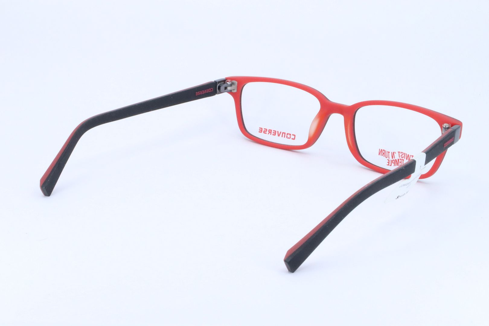 Converse K020 Black-Red Rectangle Unisex Full Rim 48-16-125 Eyeglasses Frames product image view 3