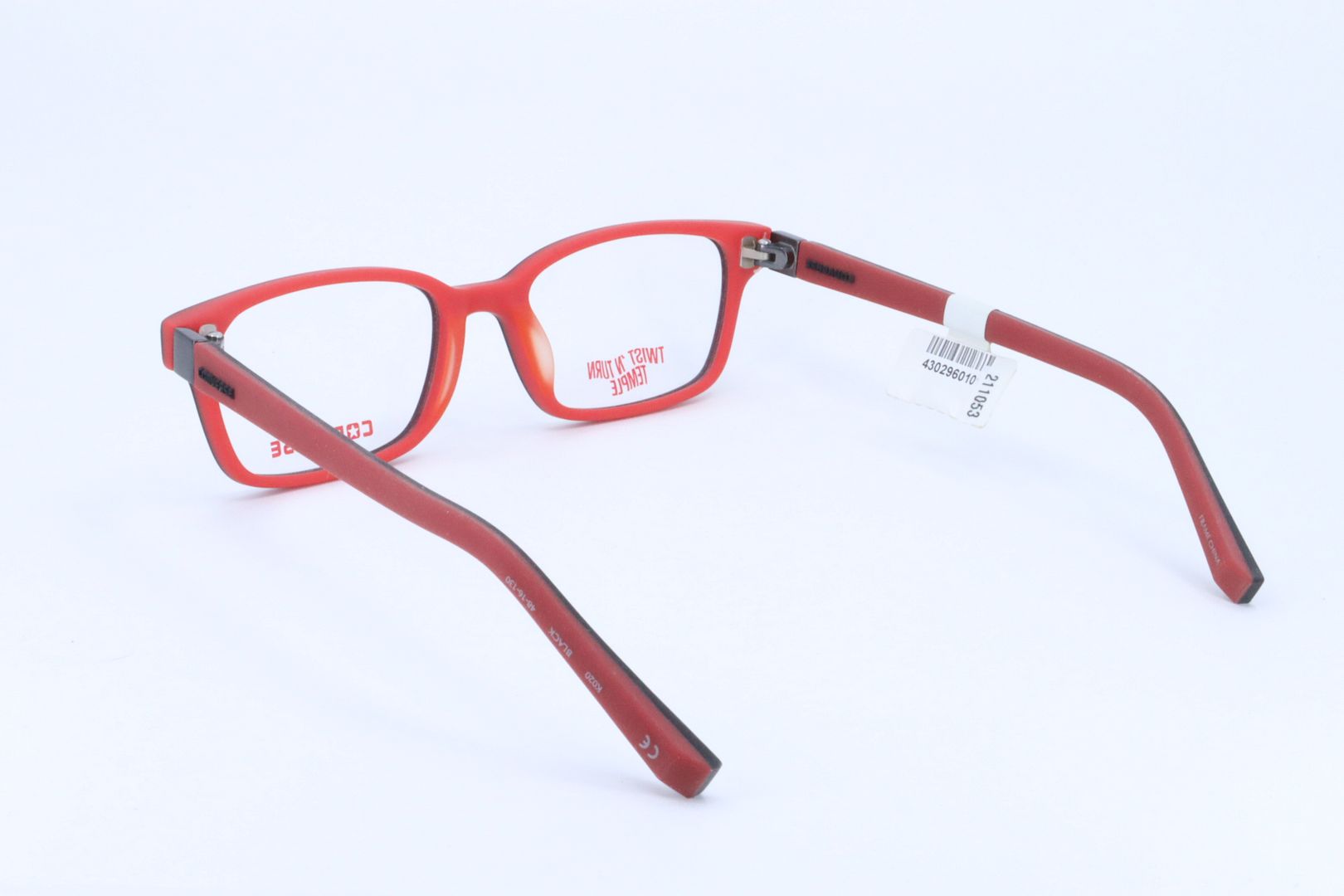 Converse K020 Black-Red Rectangle Unisex Full Rim 48-16-125 Eyeglasses Frames product image view 4