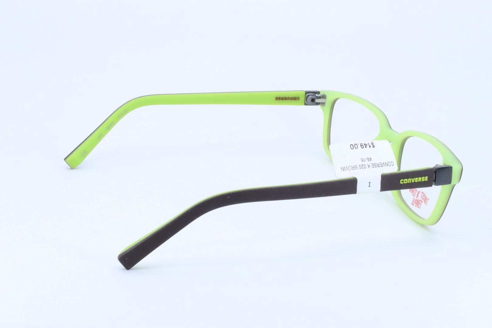 Converse K020 Brown Rectangle Unisex Full Rim 48-16-125 Eyeglasses Frames product image view 3