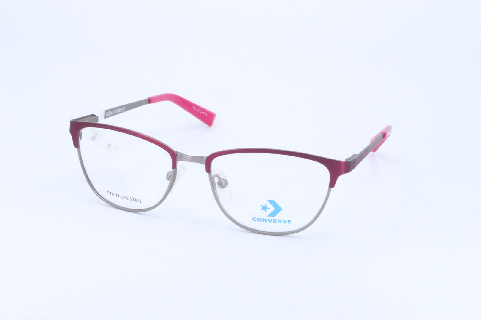 Converse K201 Pink Cat Eye Girls Full Rim 46-14-125 Eyeglasses Frames main product image
