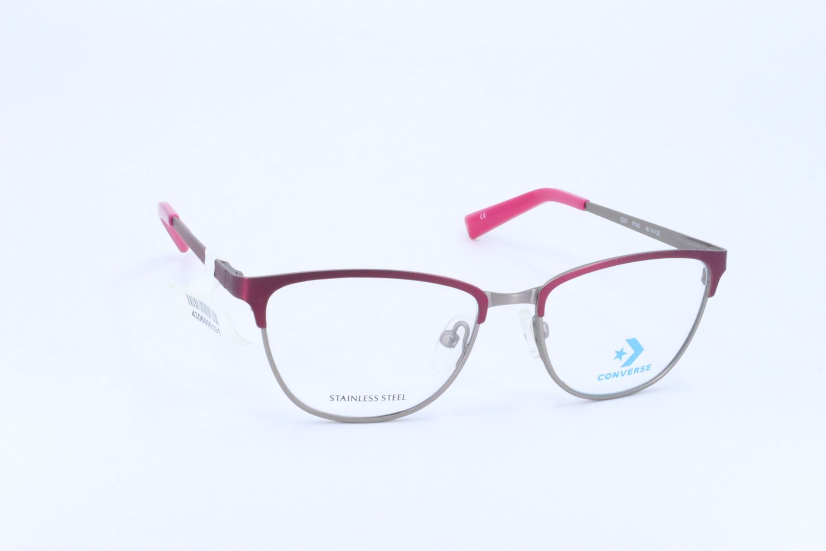 Converse K201 Pink Cat Eye Girls Full Rim 46-14-125 Eyeglasses Frames product image view 2