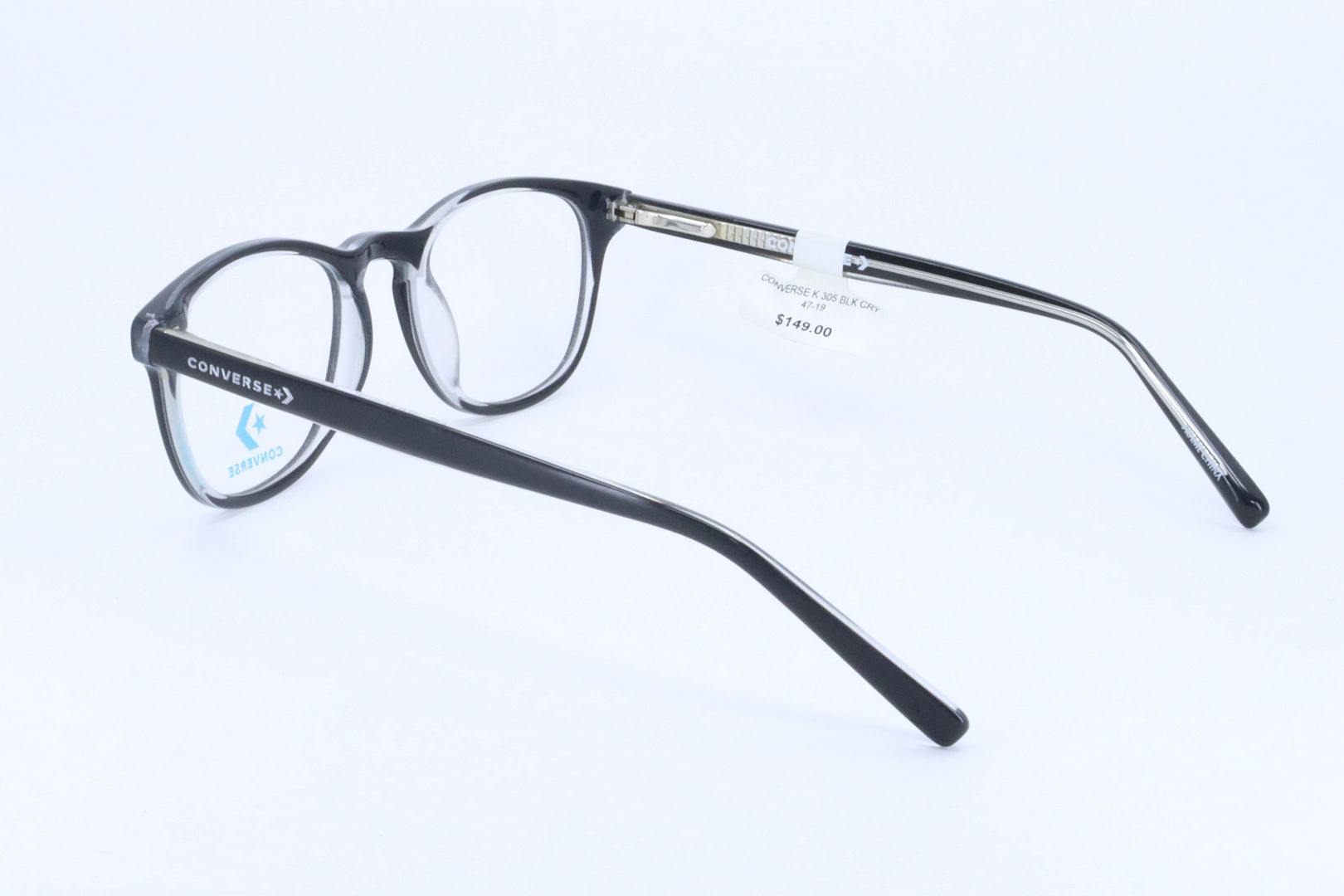 Converse K305 Black Square Unisex Full Rim 47-19-135 Eyeglasses Frames product image view 4