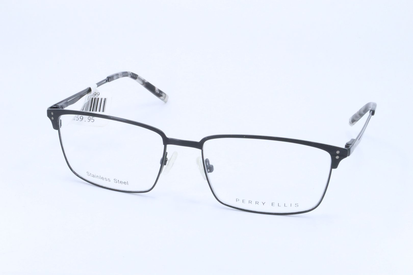 Perry Ellis PE373-2 Black Square Men Full Rim 55-17-140 Eyeglasses Frames