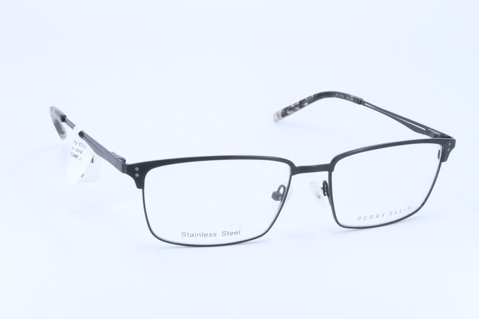 Perry Ellis PE373-2 Black Square Men Full Rim 55-17-140 Eyeglasses Frames