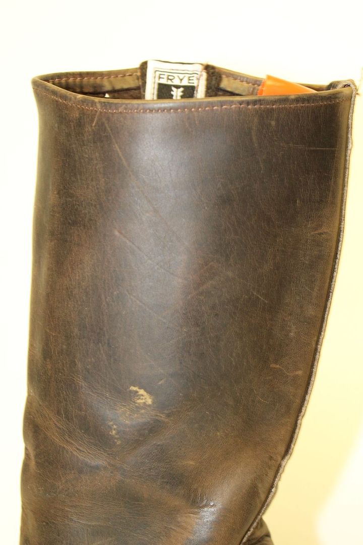 Frye Womens 9 M Brown Leather Pull On Mid Calf Western Engineer Cowboy
