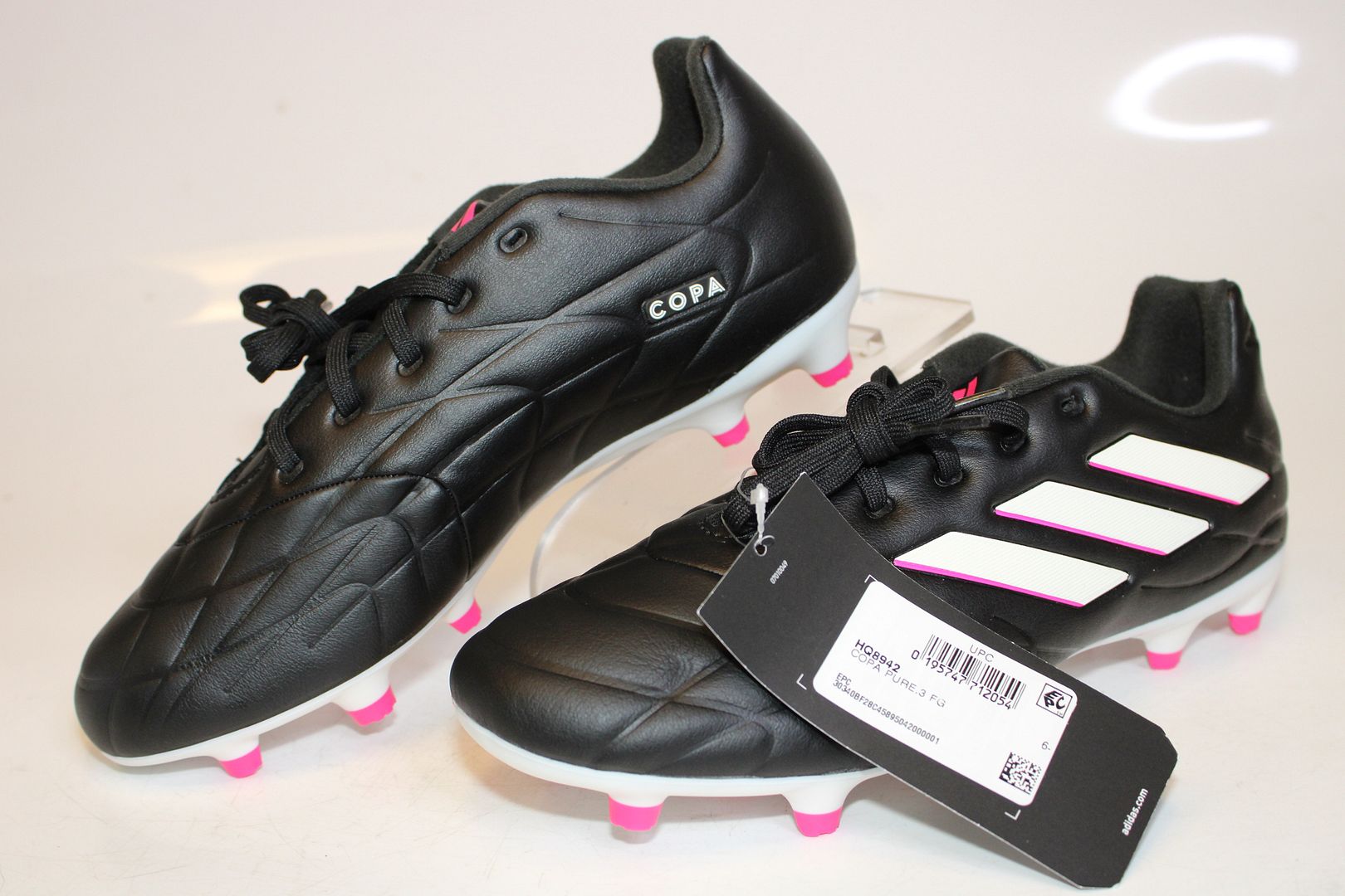 adidas Copa Pure.1 FG - White/Core Black/Lucid Lemon - Mens