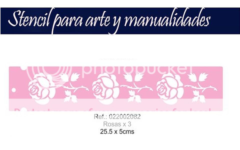 Stencil Arabescos Rosas 2 plantilla para Artes y Manualidades