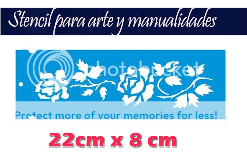 Stencil Arabescos Rosas 1 plantilla para Artes y Manualida