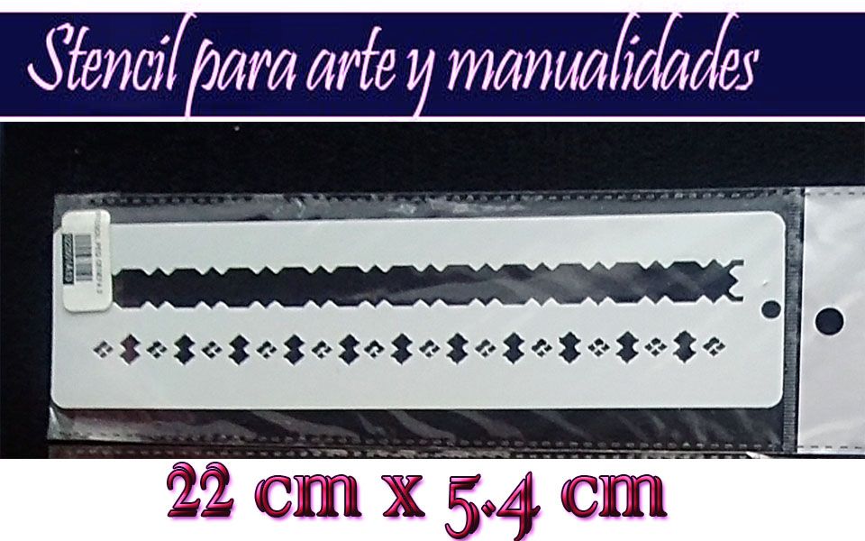 Stencil plantilla cenefa con rombos para artes decorativas 1pz