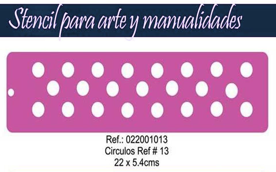 Círculos Puntos lunares Stencil plantilla para artes pasta y repujado
