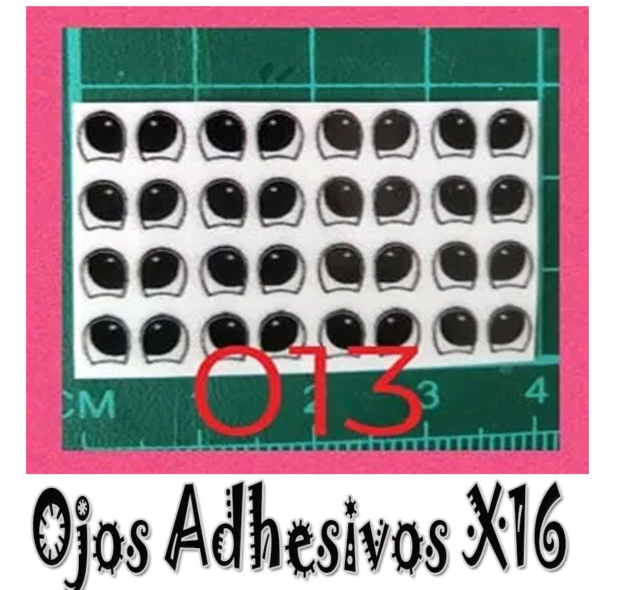 Set Ojos Adhesivos #13 Resinados efecto 3d Despegables