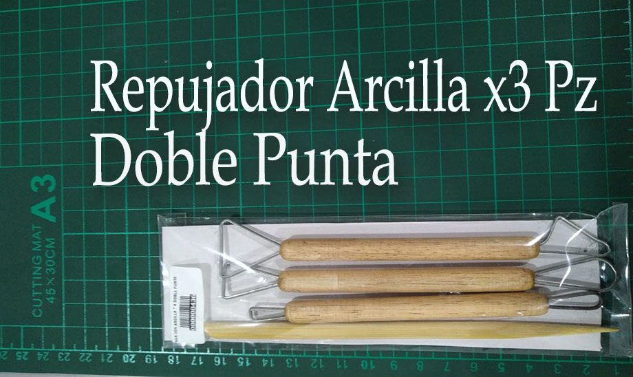 Repujador metálicos de gancho + para arcilla pasta fría 4pz