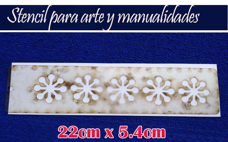 Stencil estrellas flores o copos de nieve plantilla para estarcido 1pz
