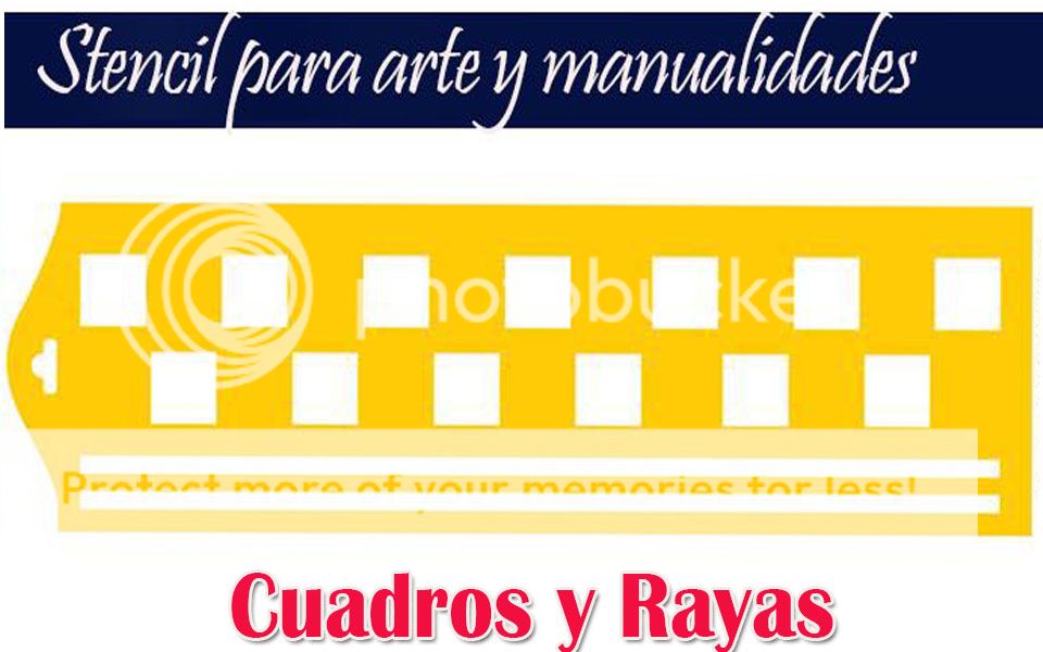 Stencil de Cuadros Rayas Plantilla Para Artes Y Manualidades Pasta