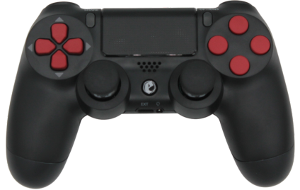 ps4 custom black red modded eSports Pro Controller